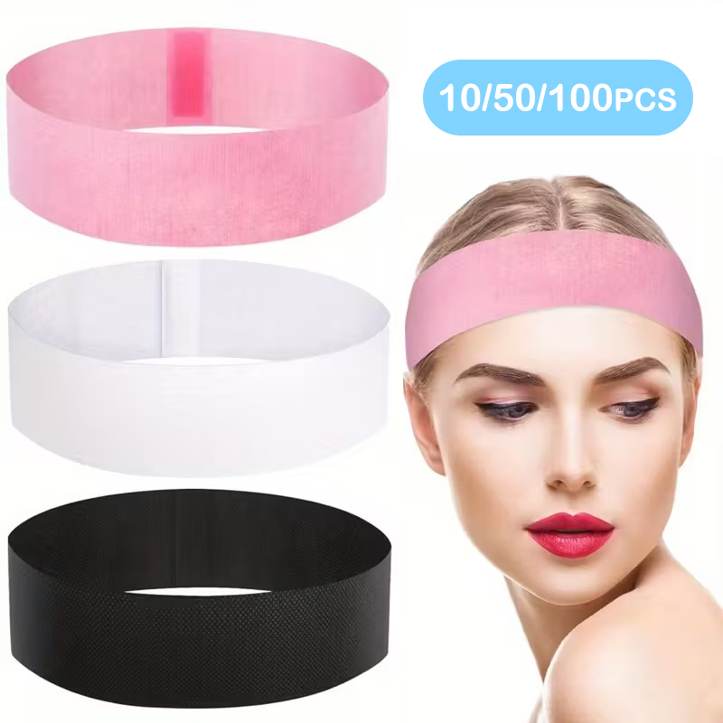 Skincare Pink - ที่คาดผมแบบใช้แล้วทิ้ง 10/50/100 ชิ้น สำหรับสปา ซาลอน ทำทรีทเมนท์หน้า