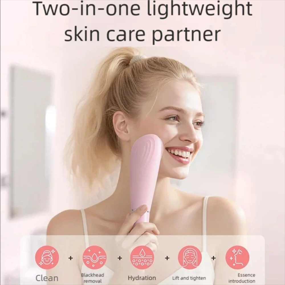 Skincare Exfoliating - แปรงทำความสะอาดผิวหน้า 7 in 1 ซิลิโคน ขจัดสิวเสี้ยน