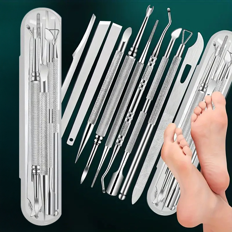 10pcs สแตนเลสสตีล Pedicure ชุด - Skincare Ingredients Checker บทวิจารณ์และราคา