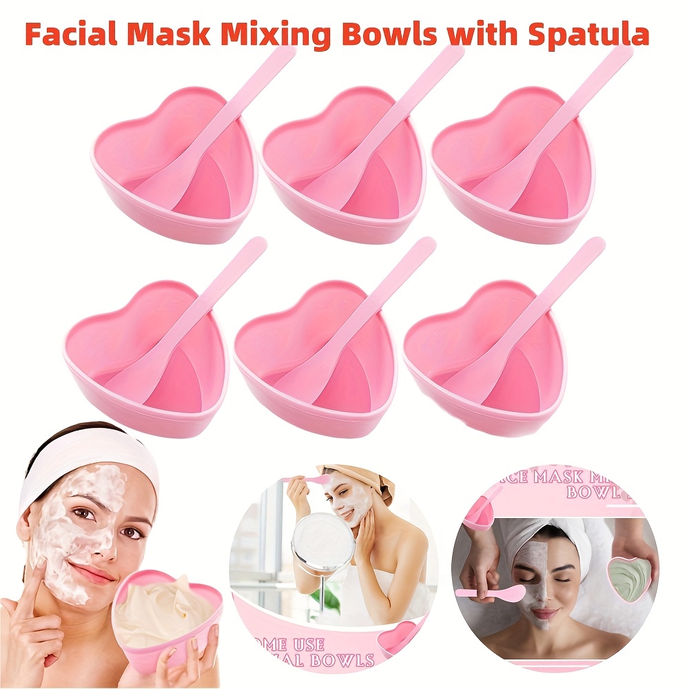 ชุดชามผสมมาส์กหน้ารูปหัวใจสีชม - Skincare Pink บทวิจารณ์และราคา