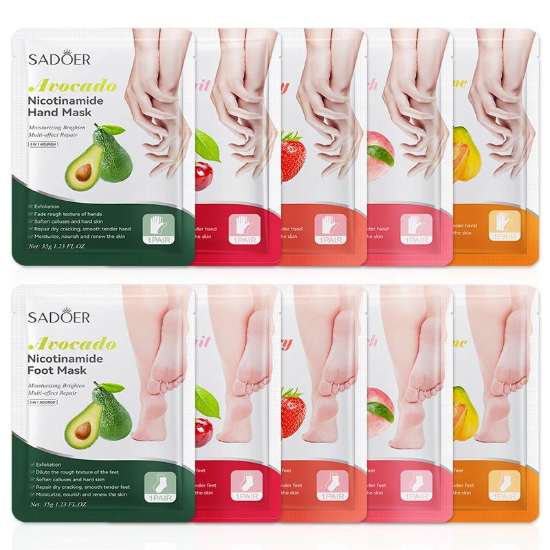 มาส์กเท้าผลไม้ SADOER 1 คู่ มา - Skincare Exfoliating บทวิจารณ์และราคา